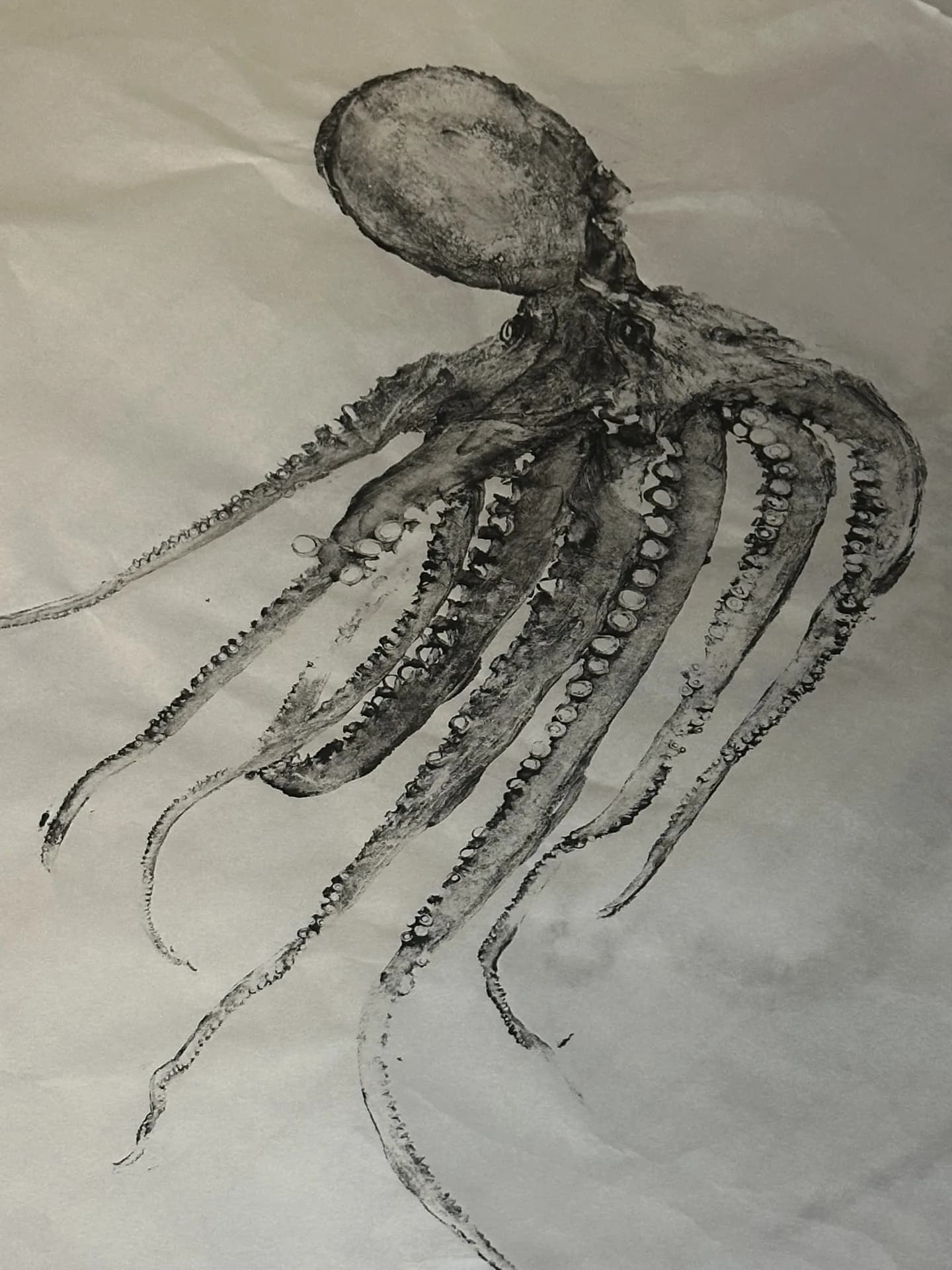 Octopus Gyotaku print