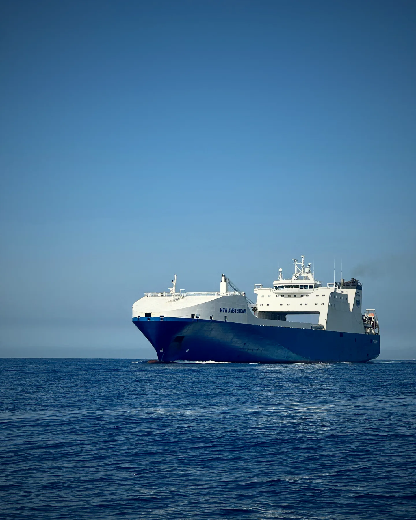 Freighter crossing the Strait of Gibraltar